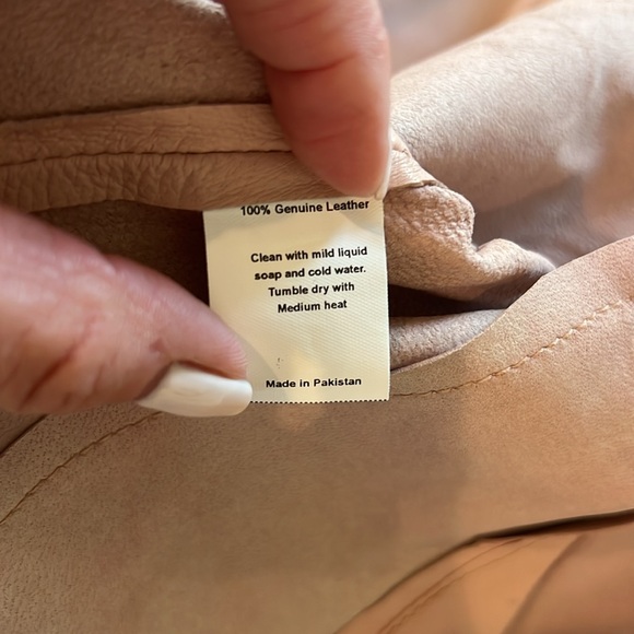 JKT NYC ARIEL BURNISHED LEATHER JACKET PETAL - Picture 6 of 7